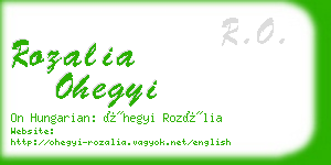 rozalia ohegyi business card